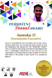 The ‘Persistent Peanut’ award
