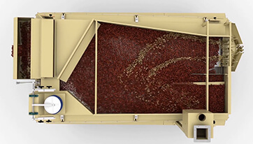 Aspiration systems that clean 10-15 tons of raw material an hour with high precision