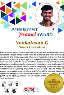 The ‘Persistent Peanut’ award